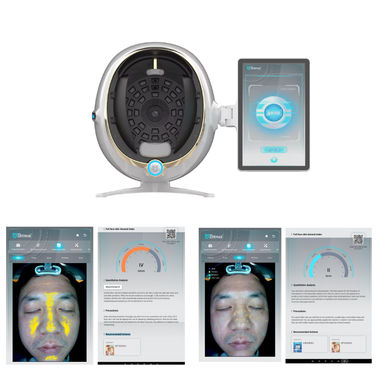 Portable Facial Scanner Skin Diagnostic Analysis 3d Smart Magic Mirror Digital Visia Skin Analyzer