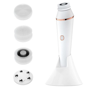 4 In 1 Spin Exfoliating Facial Cleansing Brush Multi-functional Electric Pore Cleaning Spinning Deep Face Facial Cleaning Brush