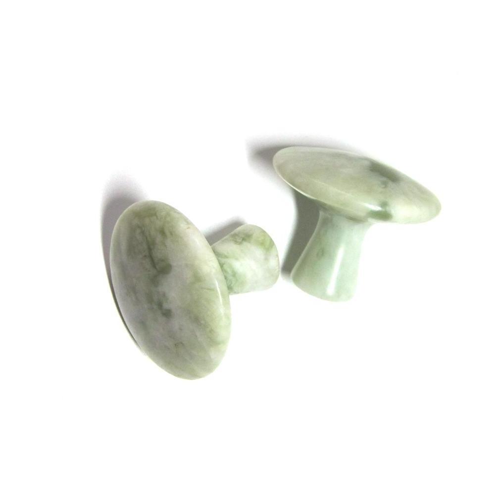 Mushroom-shaped Xiuyan Jade Massage Stone for Spa Relaxing