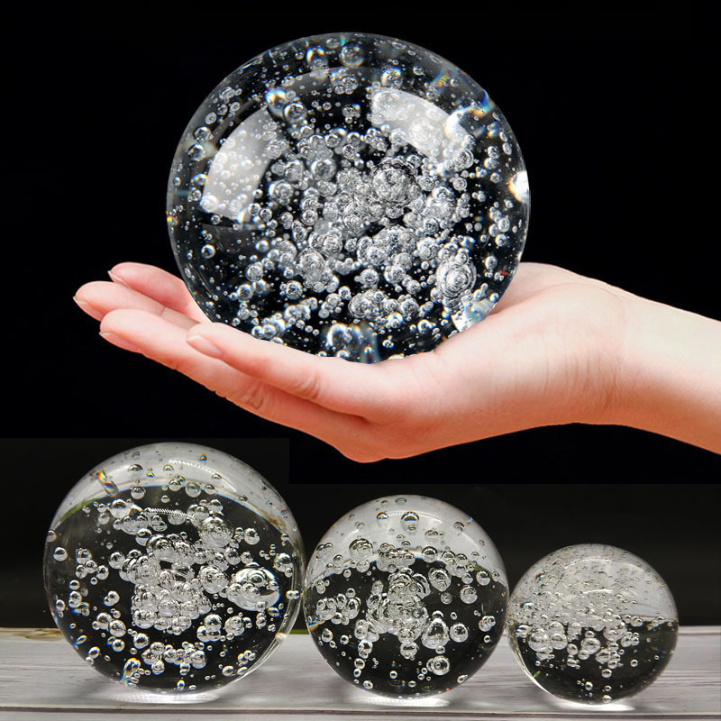 Crystal Glass Air Bubble Crystal Ball Wholesale 50MM 60MM 80MM Home Decorative Crystal Ball