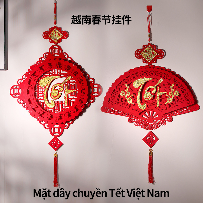 2024 Dragon Year Decorations Lunar New Year Party Home Decoration Funny Cheap Red Hanging Pendant For Vietnams