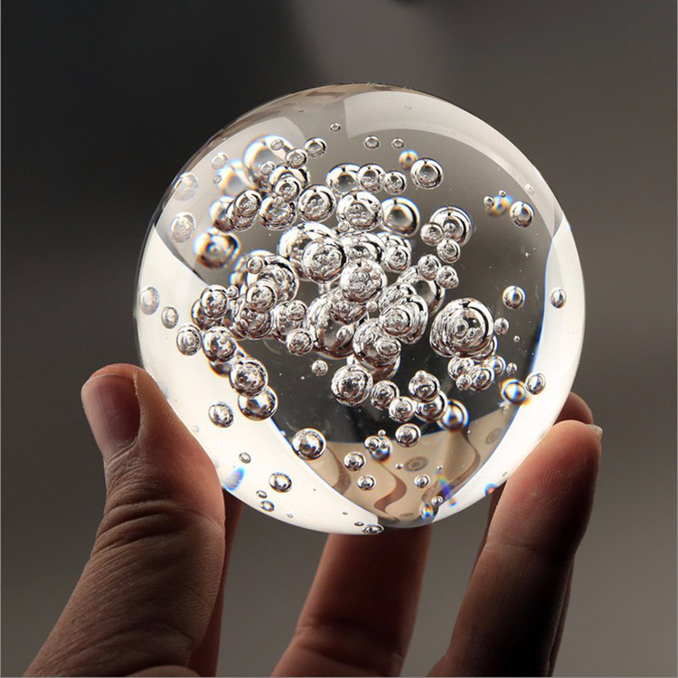 Crystal Glass Air Bubble Crystal Ball Wholesale 50MM 60MM 80MM Home Decorative Crystal Ball