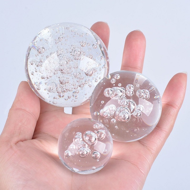 Crystal Glass Air Bubble Crystal Ball Wholesale 50MM 60MM 80MM Home Decorative Crystal Ball