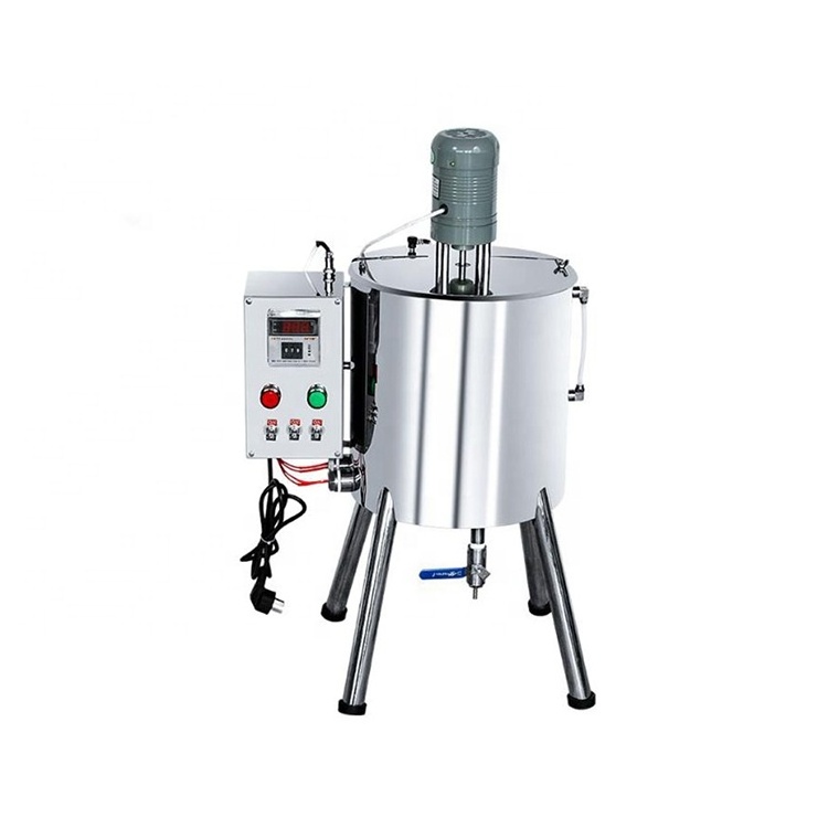 Semi automatic lip balm lipstick gear pump 15l heating mixing filling making machine filler lipstick