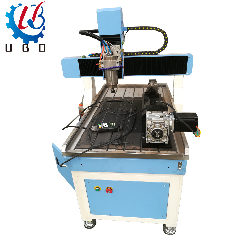 Mini 4 Axis 3 AXIS 3D CNC Router Wood Metal Stone Carved Engraver Machine 6090  With Side Rotary Axis