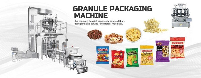 Automatic weighing banana chips packaging  potato chips packing machine with nitrogen