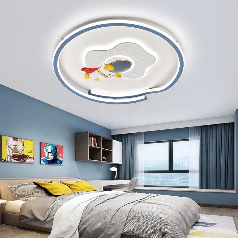 White Blue Pink Tri-Color 72W Children Led Ceiling Light For Kids Room Lamp