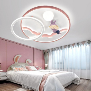 White Blue Pink Tri-Color 72W Children Led Ceiling Light For Kids Room Lamp