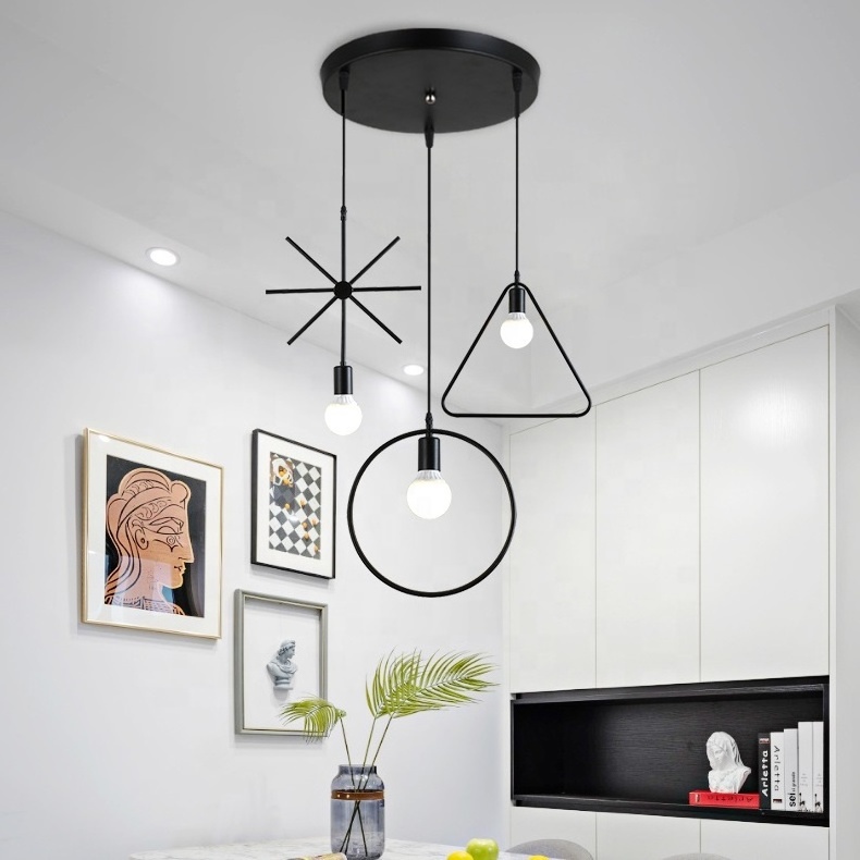 E27 Home Restaurant Dinning Table Iron Chandelier Pendant Light Kitchen Island