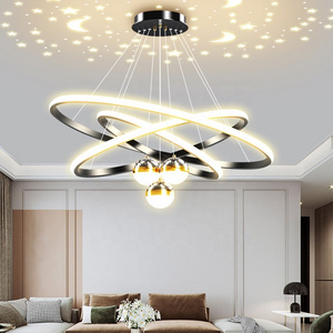 3 Rings Nordic Modern Metal Led Pendant Light Dining Room Chandelier And Hanging Lamps