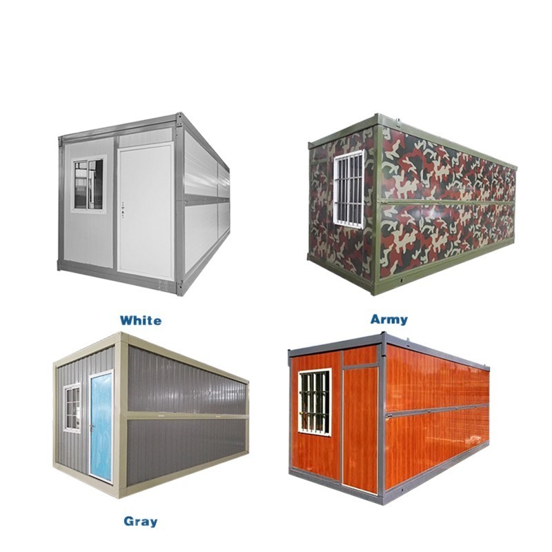 20ft Steel Structures Folding Living Prefab Modular Homes Stackable Foldable Container House