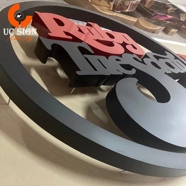 Name Sign Custom Led Back  Halo Lit  Channel Lighted Signage advertising 3D Wall Logo lighting signs