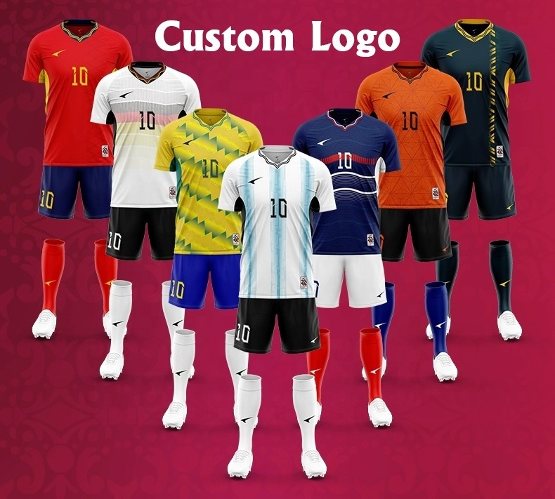 Wholesale Club Vintage Retro Football Team Shirt Custom Football Sportswear Soccer Jersey