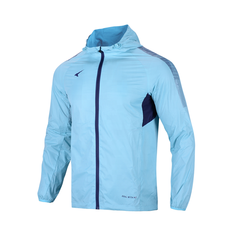 Custom LOGO Outdoor Sport Running Hiking Camping Blue Soccer Jacket Waterproof Softshell Winter for Windbreaker Sport Men Jacket