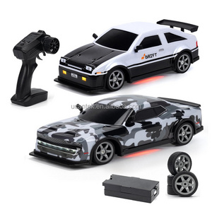 2.4G 4WD 1:16 Proportional Fast Speed Remote Control Toy RC Drift Car With Racing Tires and Lights For Kids Adults