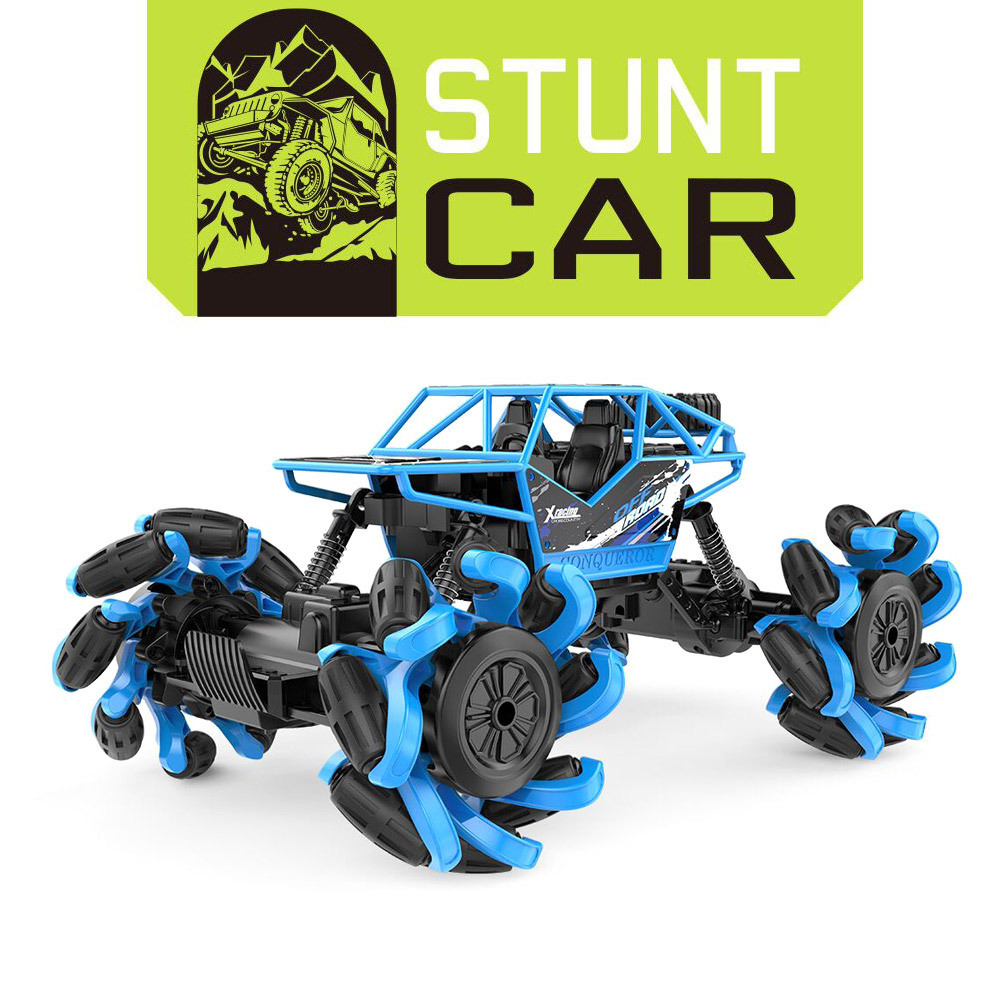 1/16 2.4G Alloy RC Drift Stunt Car With Explosion Wheels 360 Rotation Rock Crawler RC Monster Truck Car 4x4 Toys