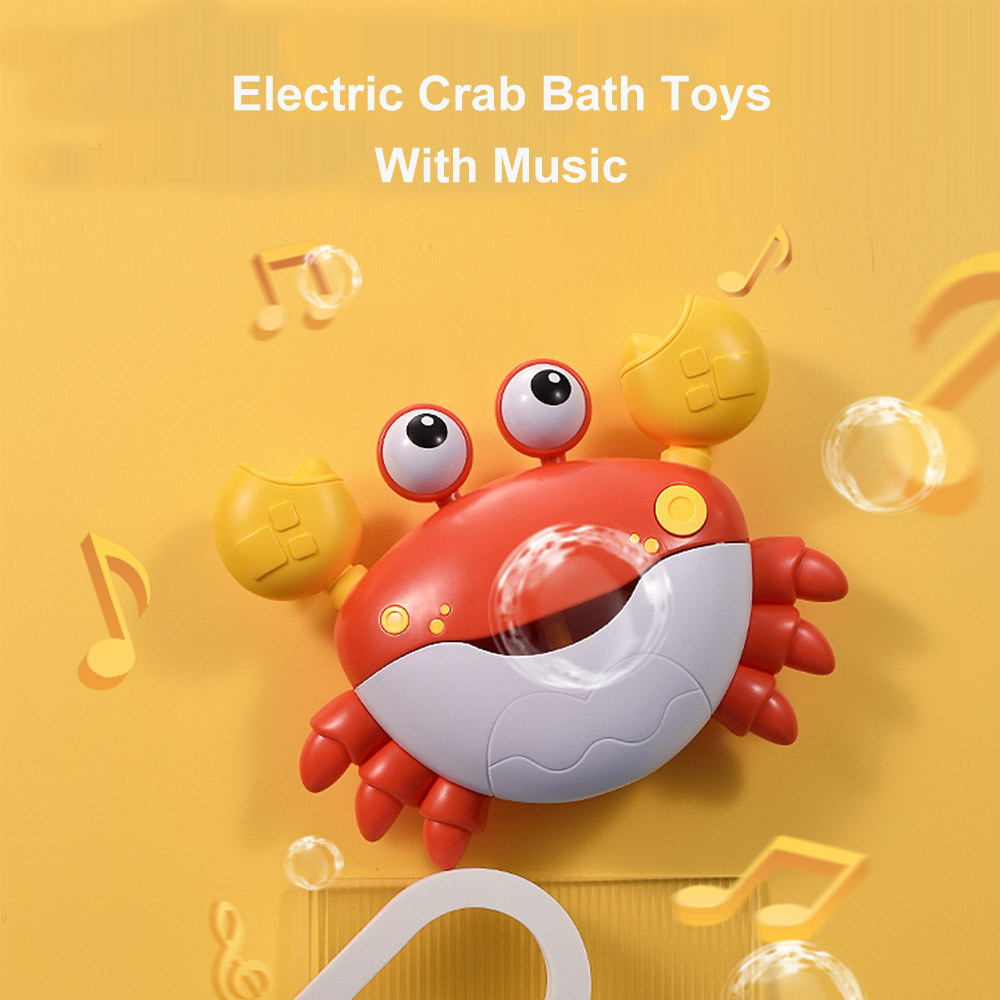 Bubble Maker Crab Toys With Music Bathroom Bath Tub Shower Crab Toys For Baby