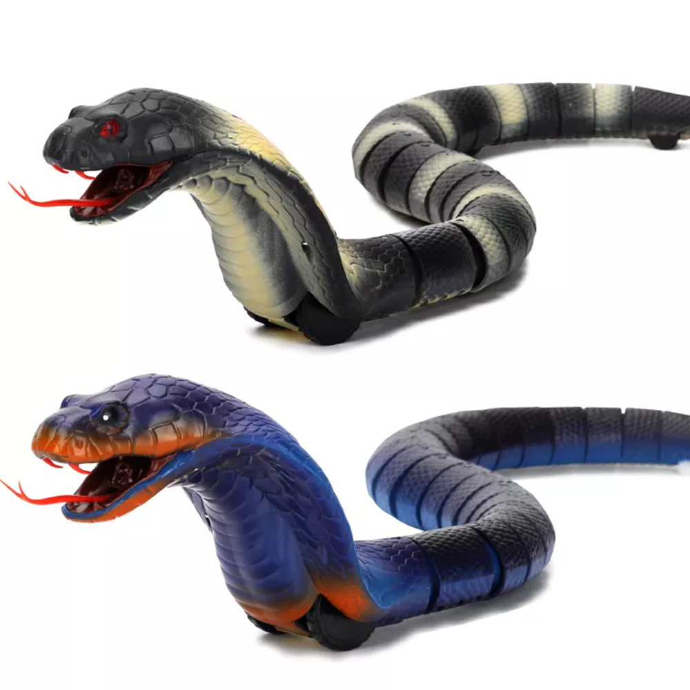 Wholesale Novelty Realistic Electronic Infrared Remote Control Animal Model Toy Cobra Snake For Halloween Gift