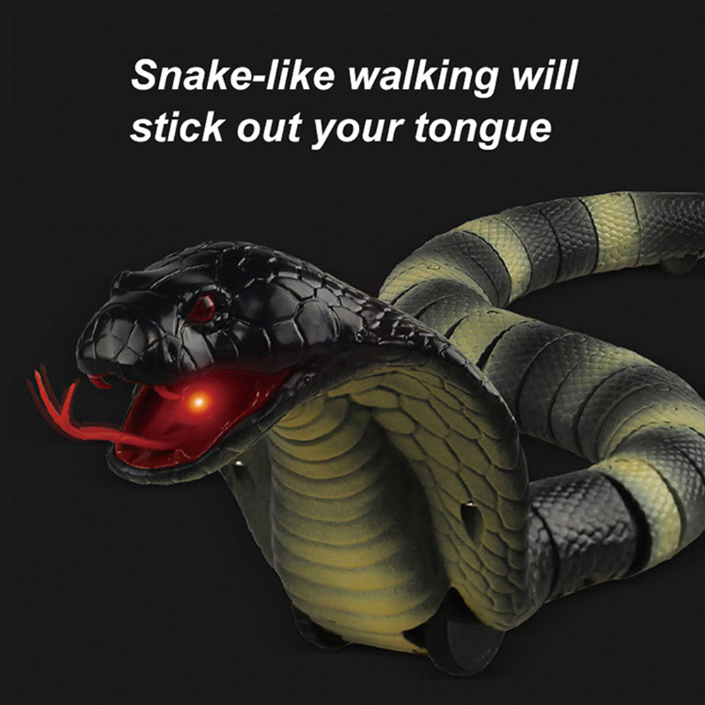 Wholesale Novelty Realistic Electronic Infrared Remote Control Animal Model Toy Cobra Snake For Halloween Gift