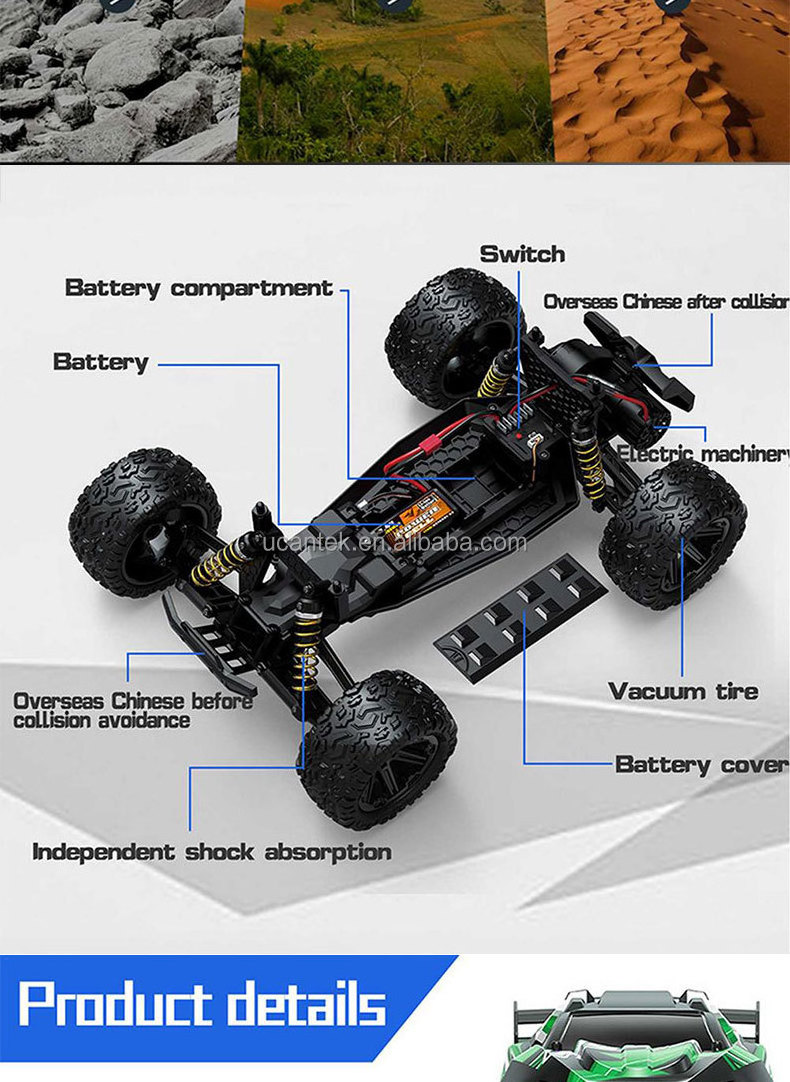 Hospeed 2.4g 1/8 scale big remote control trucks off-road car buggy rc monster truck 4x4 high speed for adults