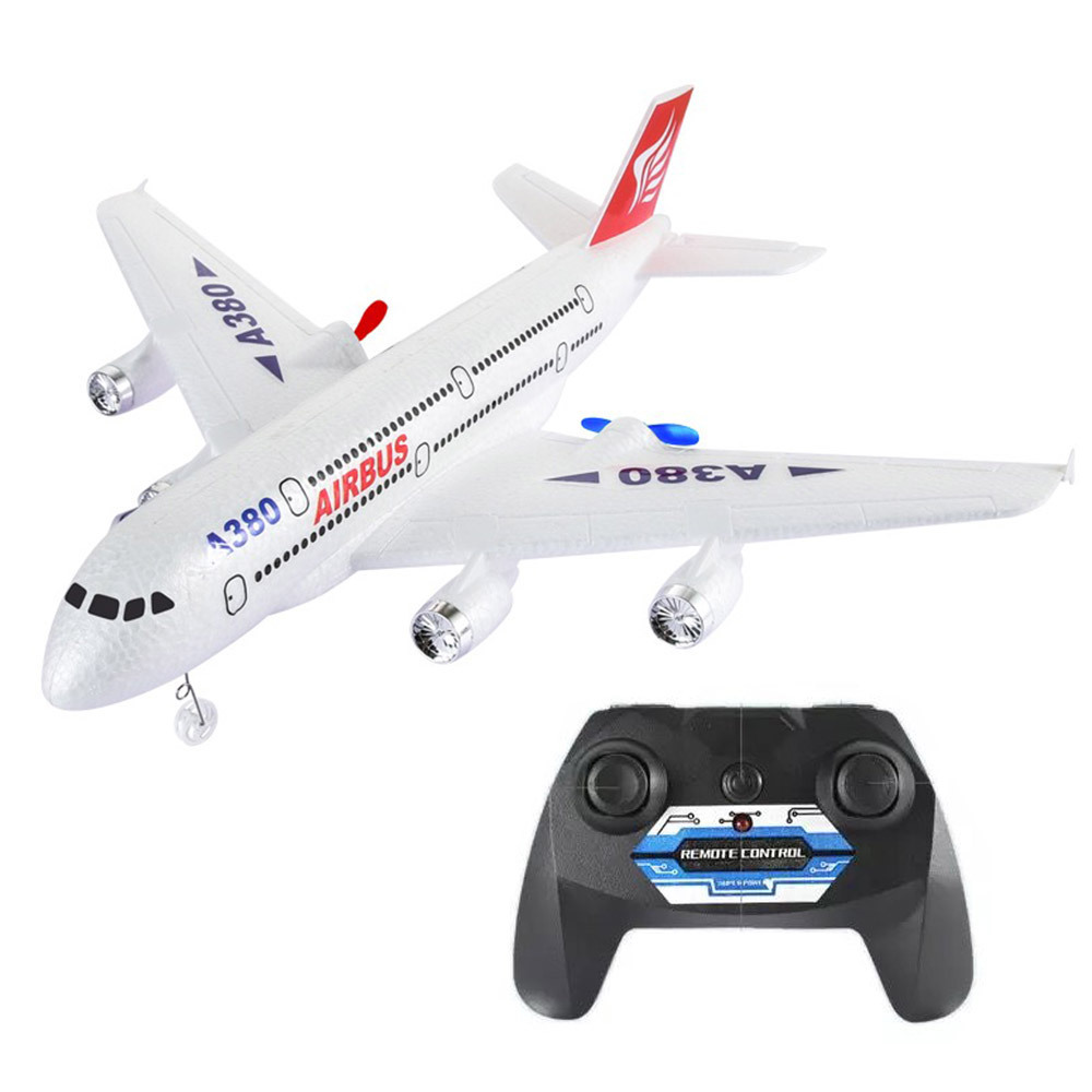 2.4G 2.5CH A380 Foam RC Jet Planes Model Ready To Fly Led Light Remote Control Aircraft Glider Airplane Toys