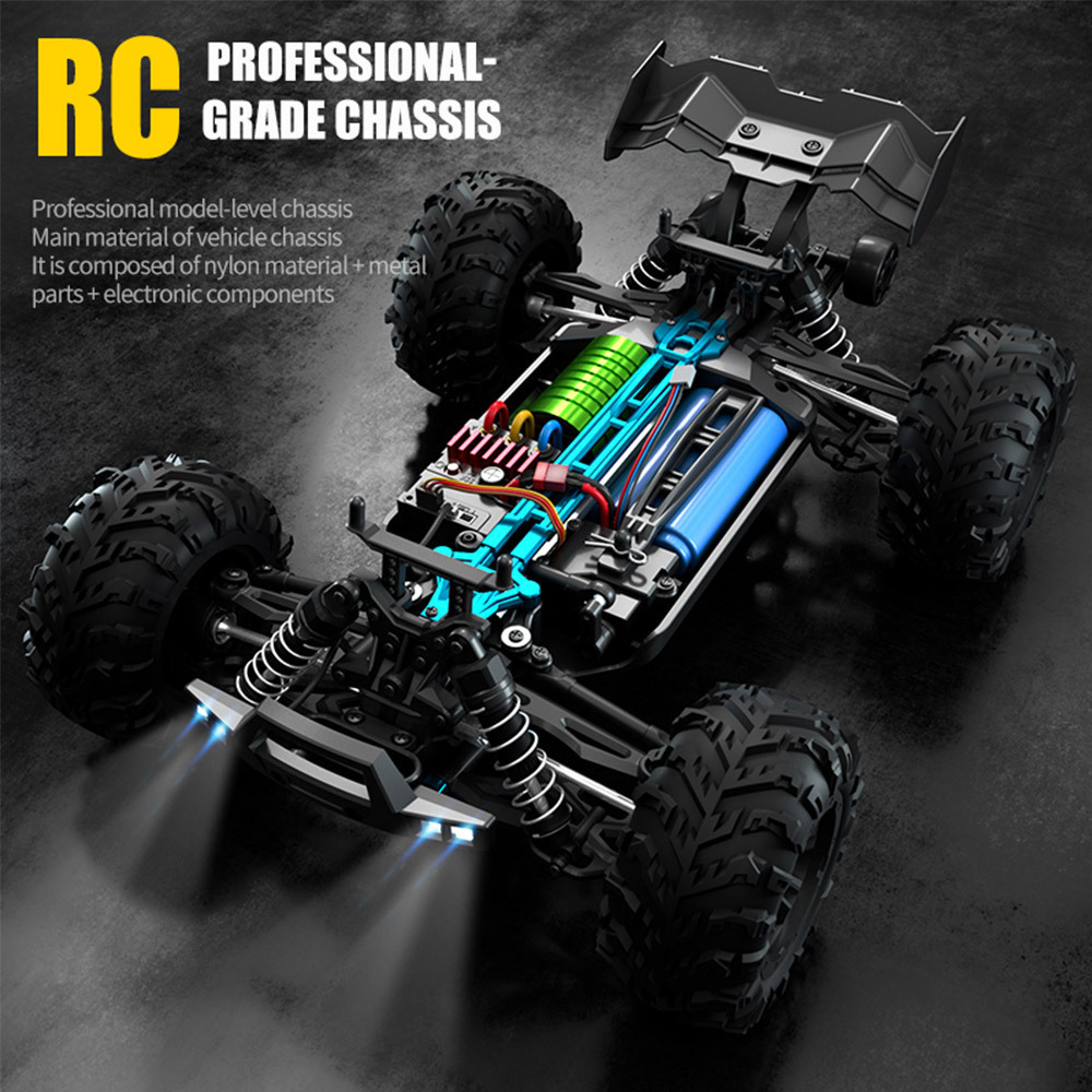 2.4GHz 1/16 Electric RC Car For Adults With High Speed 70KM/H Brushless Remote Control Truck 4x4 Off-Road RC Car