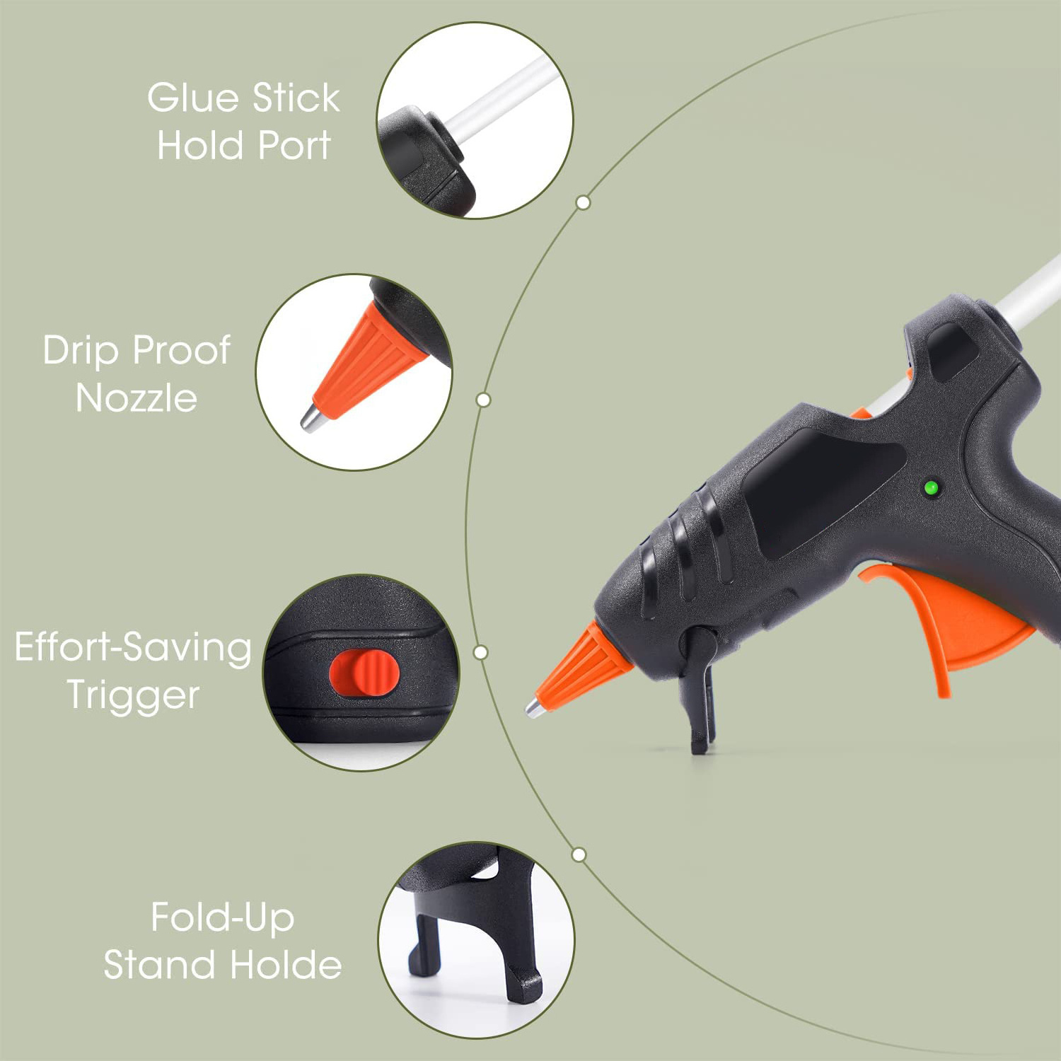 DIY Hot Melt Glue Gun Pistolet a Colle Pistola De Silicona Caliente Electric Silicone Hot Glue Gun with Switch