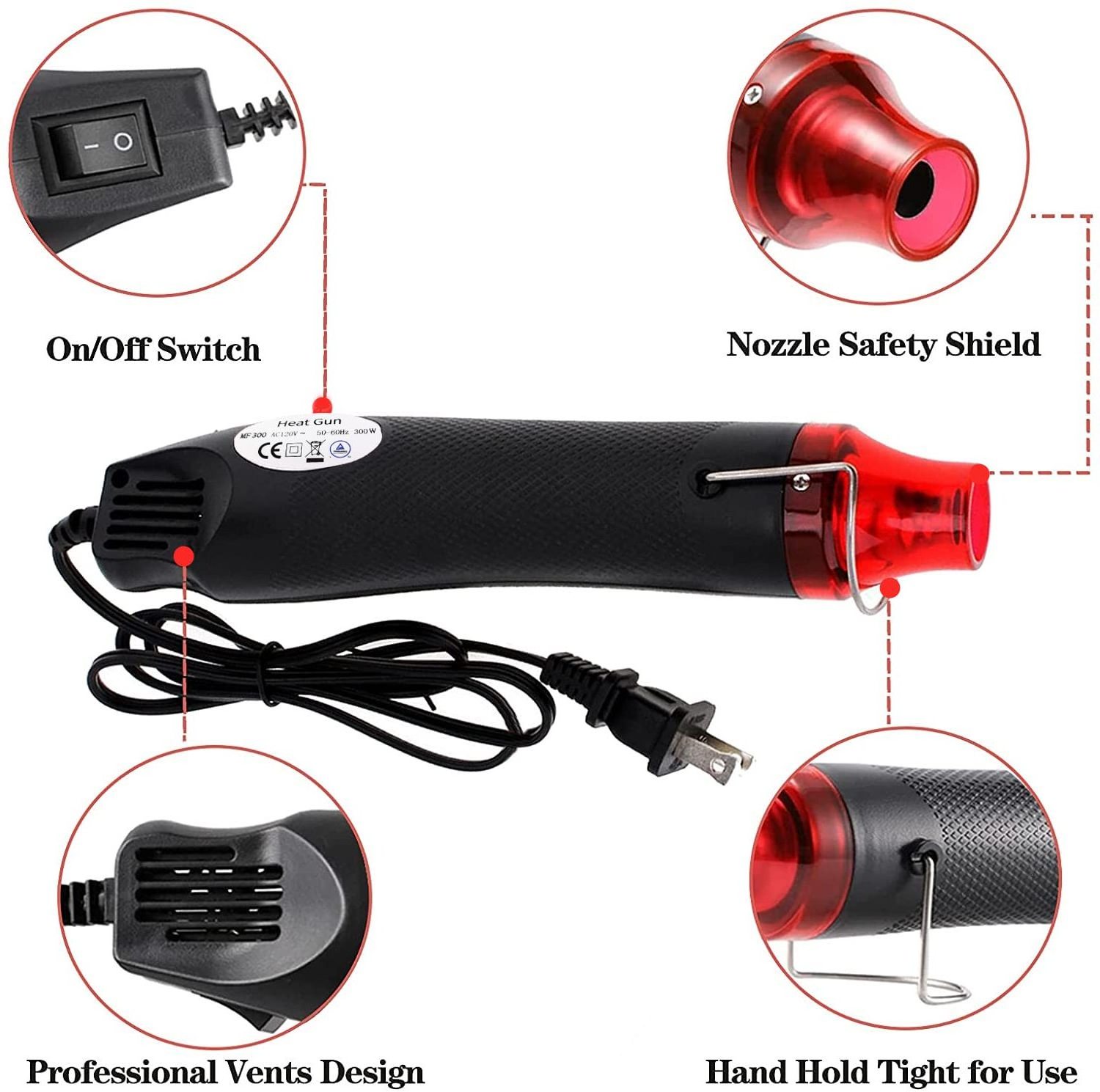 Oem Portable DIY Hot Air Blower Hot Air Gun Electric Hand Embossed Mini Heat Gun