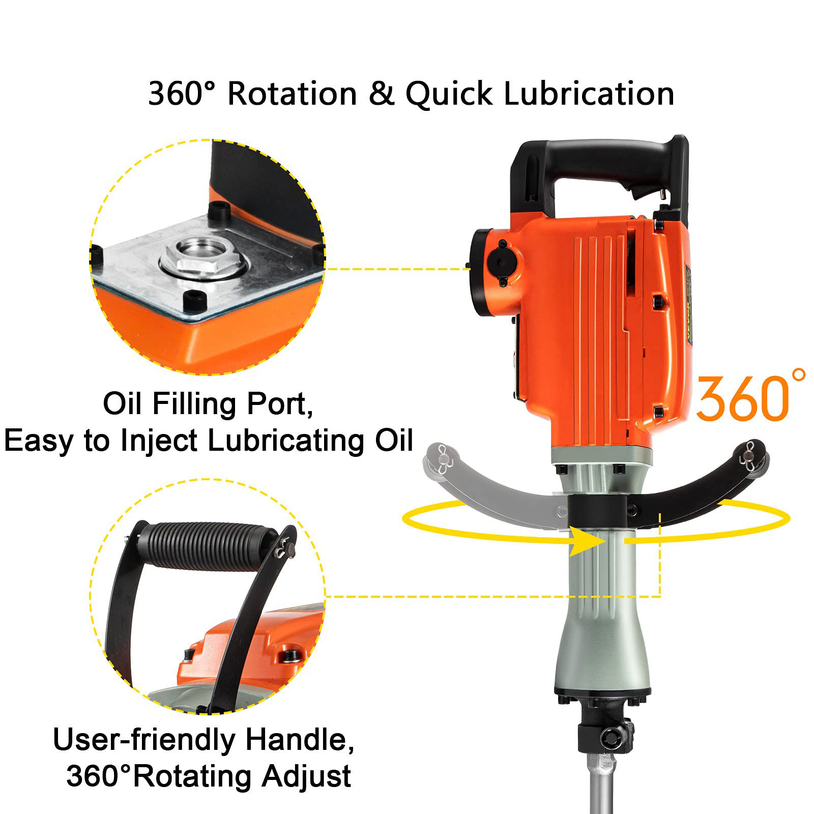 Power Tools Portable Concrete Demolition Hammer Breaker Rotomartillo Martillo Demoledor Hand Hold Electric Jack Hammer