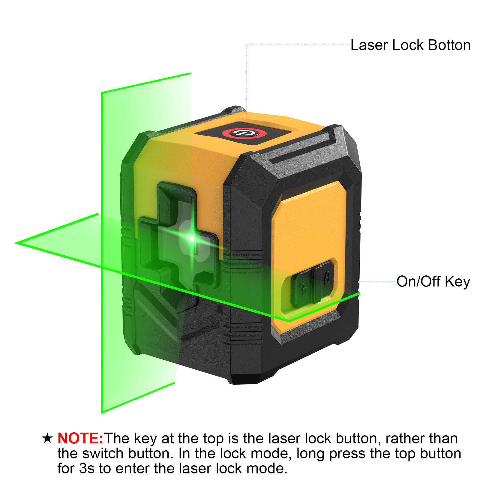 Indoor Outdoor Rechargeable Battery 360 Self Leveling 3D Horizontal Line Green Beam Cross Line Laser for Construction