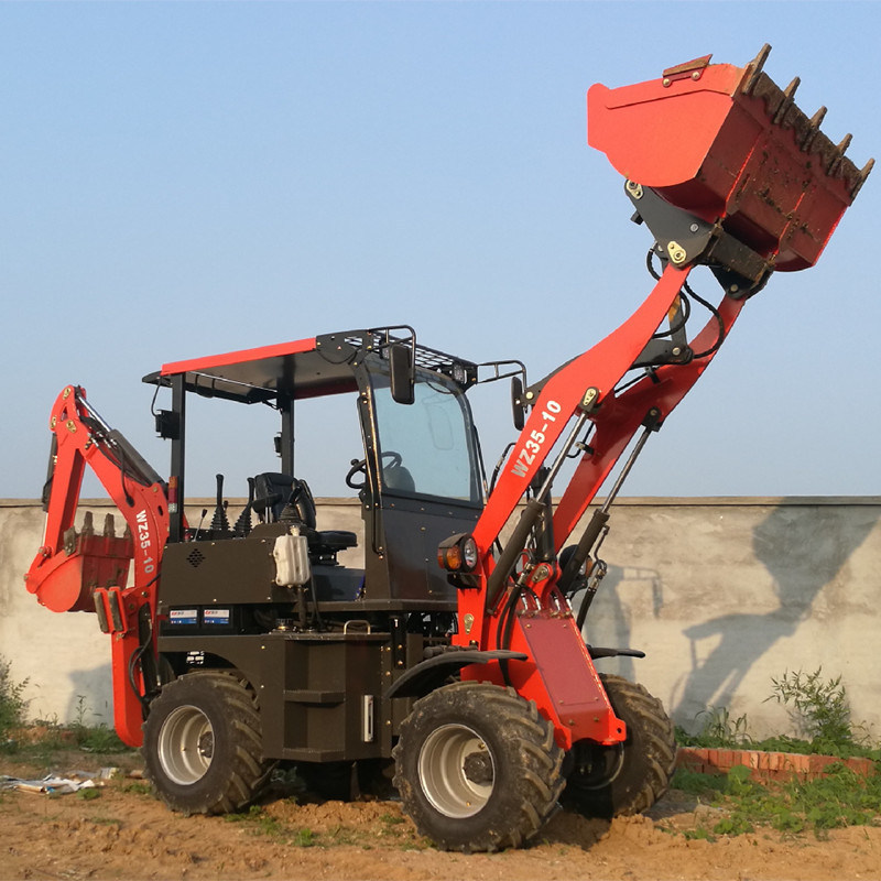 Multi-purpose 4 Wheel Hydraulic Backhoe Loader New 3ton 5ton Towable Backhoe