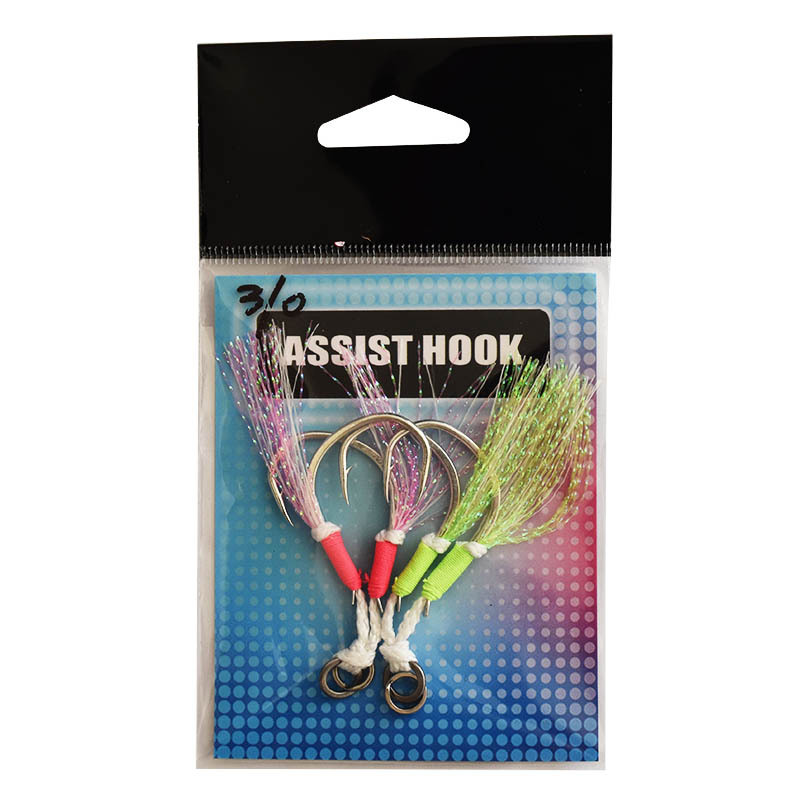 salty water anti-corrosion hook overweight leader fishing hook high-carbon steel slow jigging assist double hooks