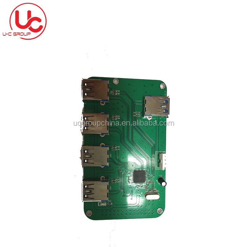 Custom 7 port usb 2.0 data charging hub pcb circuit board