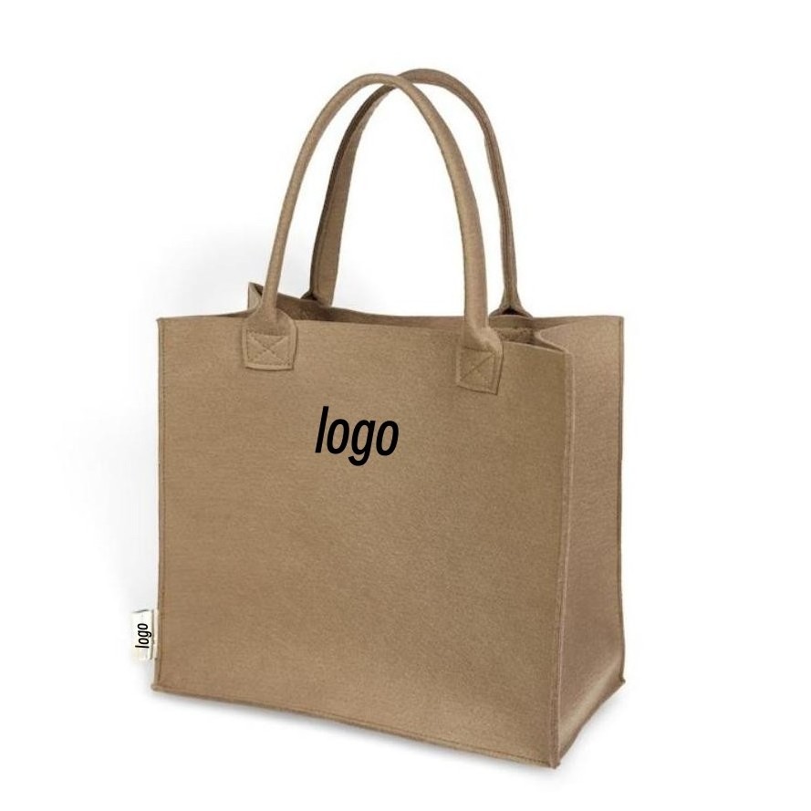 CHENGHE Wholesale New Custom Felt Tote Bag With Customized Logo For Women High Quality Fasion Reusable Shopping Bag