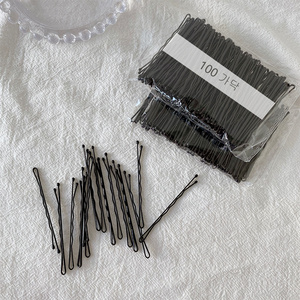 Hot sale simple basic black hairpin 100pcs/pack hair clip set bobby pins for woman