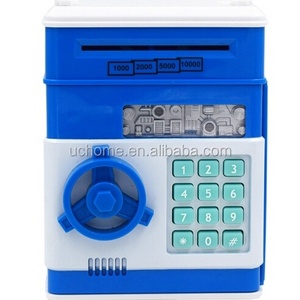 UCHOME Square ABS Plastic ATM Automatic volume of money piggy bank,password Vault piggy bank