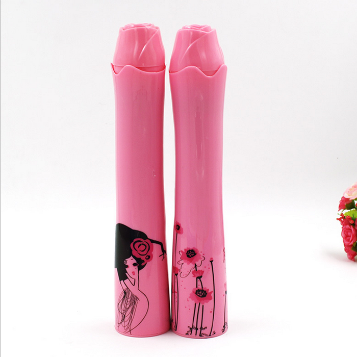 UCHOME Custom Women Portable Folding Drawing Rose Vase Plastic Bottle Sun Umbrella with Geisha Pattern