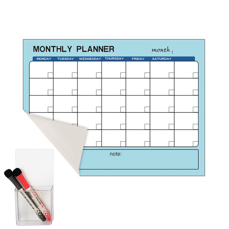 Dry Erase Board For Fridge Magnetic Monthly Calendar Reusable Whiteboard Stickers Dry Erase Sticker