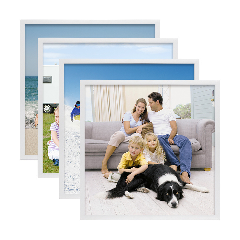 Wholesale peel and stick plastic restickable photo frame home decoration kids removable self adhesive wall photo frame