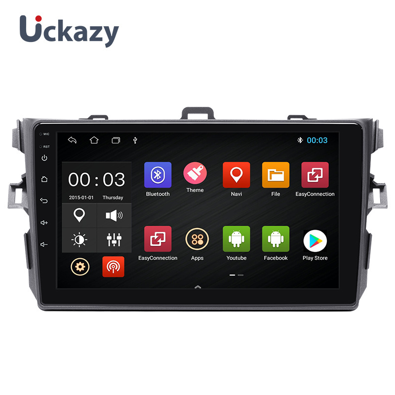 9'' Car Radio Android 11 GPS WiFi BT USB Autoradio Stereo For Toyota Corolla 2007 2008 2009 2010 2011 FM Radio GPS Navigation