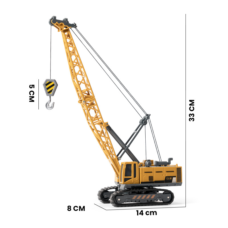 1:55 Alloy Rc Remote Alloy Control Forklift Truck Crane 3in1 With Flat-bed Trailer