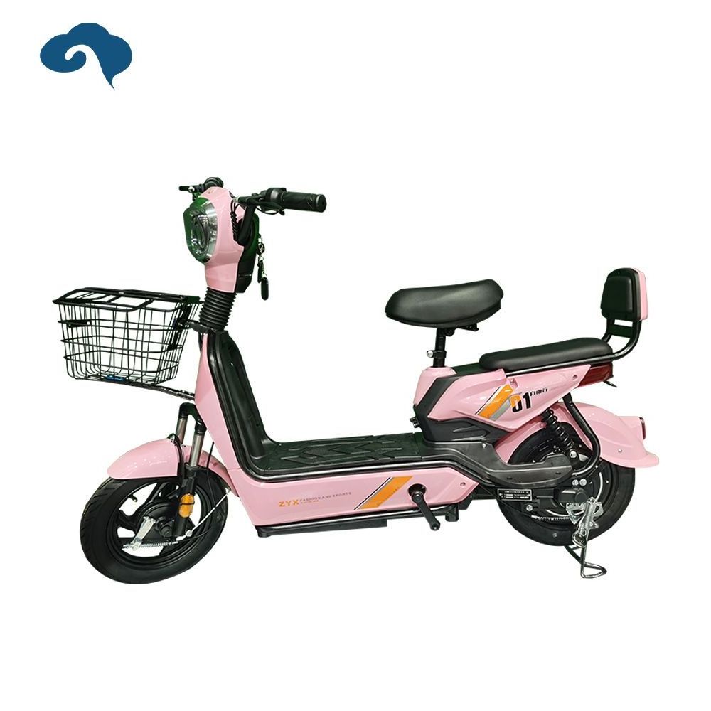 Pink 350W Electric Citycoco Scooter E Patinetas Motorcycle With Front Cart For Girls