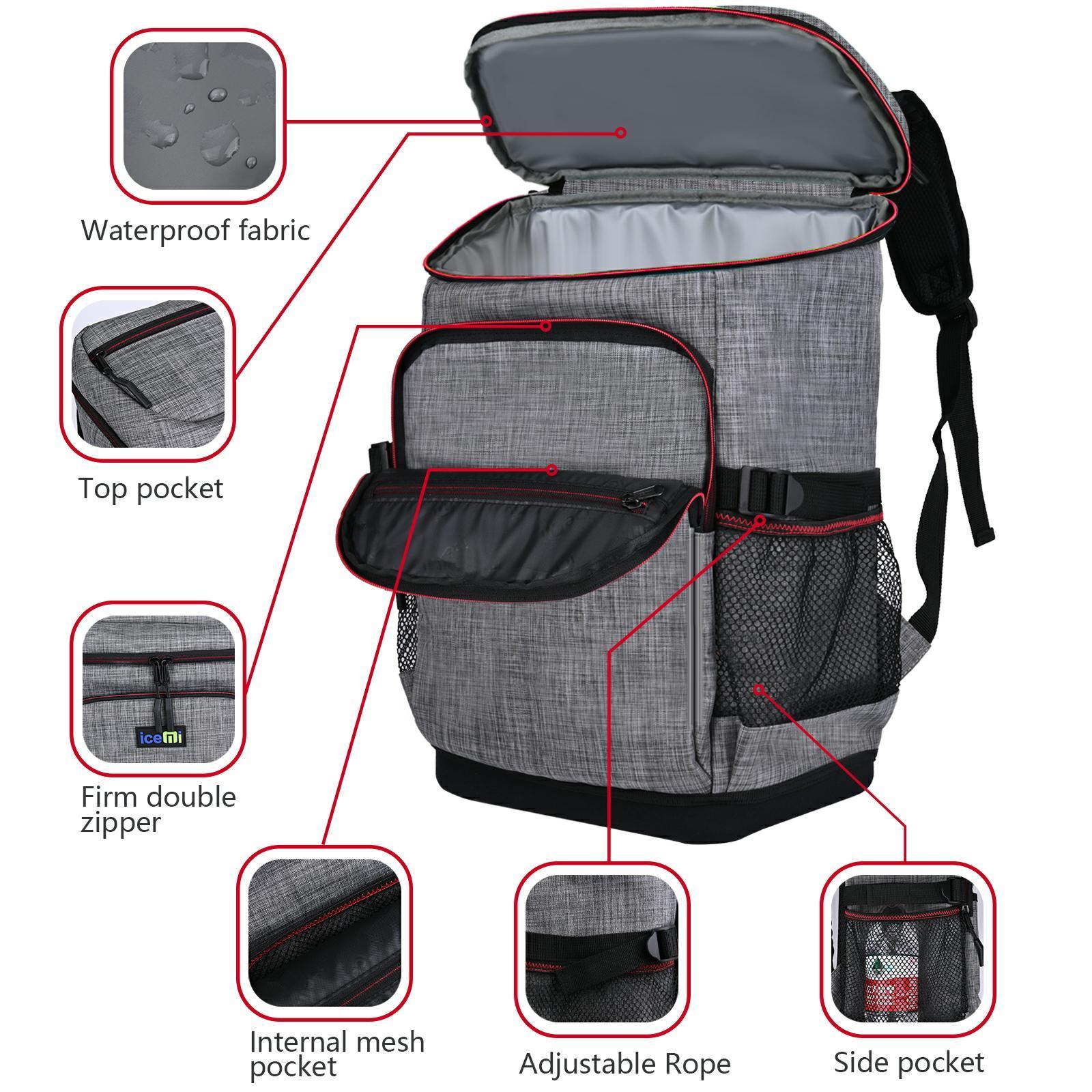 Waterproof Light Weight Cooler Backpack With Large Capacity Cooler Soft Backpack Cooler For Picnics Camping Hiking