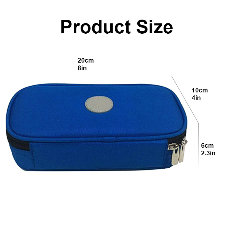 wholesale 600D Polyester Portable Travel Cooler Diabetic Care Organizer Travel Kits Medical Cooler Epipen Case