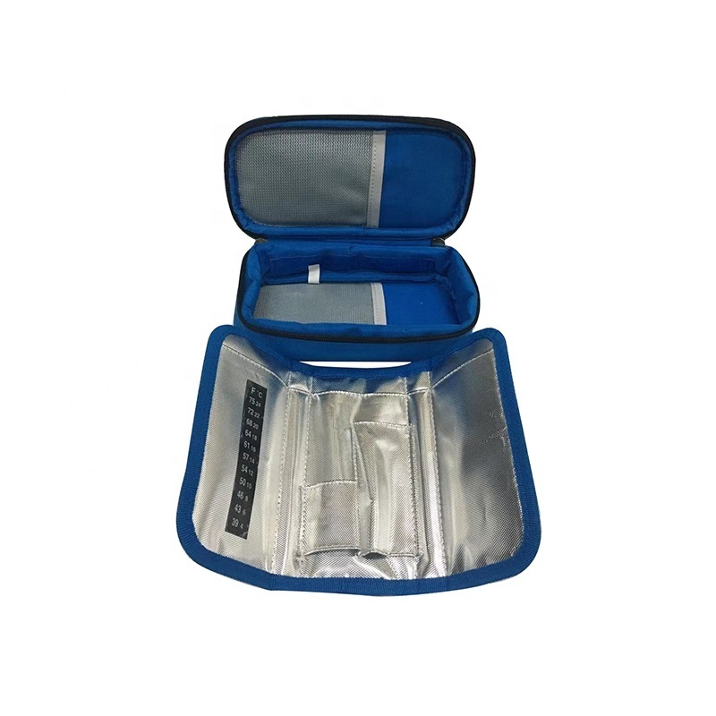 wholesale 600D Polyester Portable Travel Cooler Diabetic Care Organizer Travel Kits Medical Cooler Epipen Case