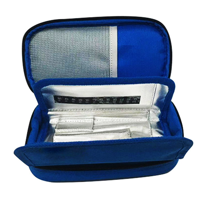 wholesale 600D Polyester Portable Travel Cooler Diabetic Care Organizer Travel Kits Medical Cooler Epipen Case