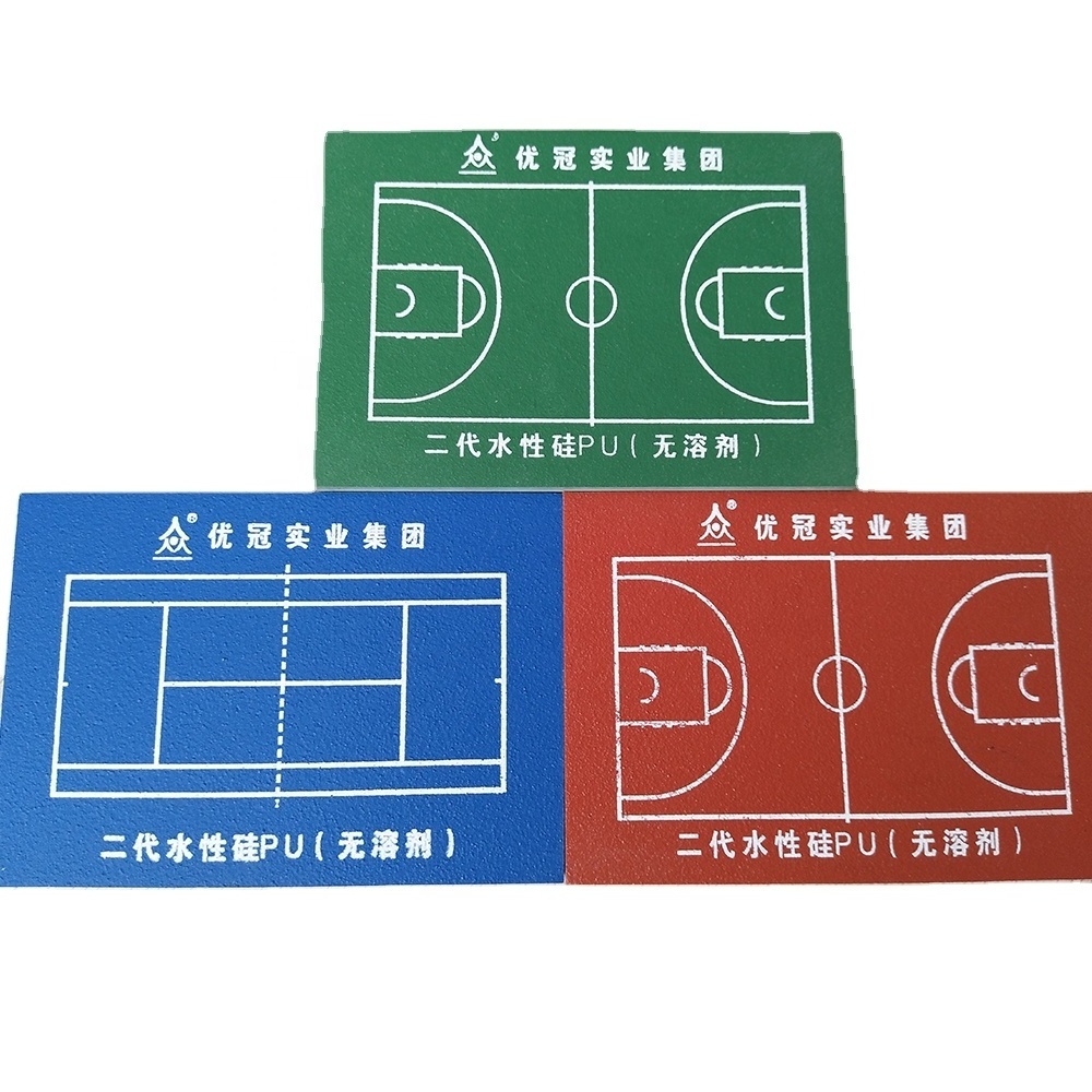 Indoor/outdoor tennis hard court surface with PU/TPU/Acrylic for tennis court floor