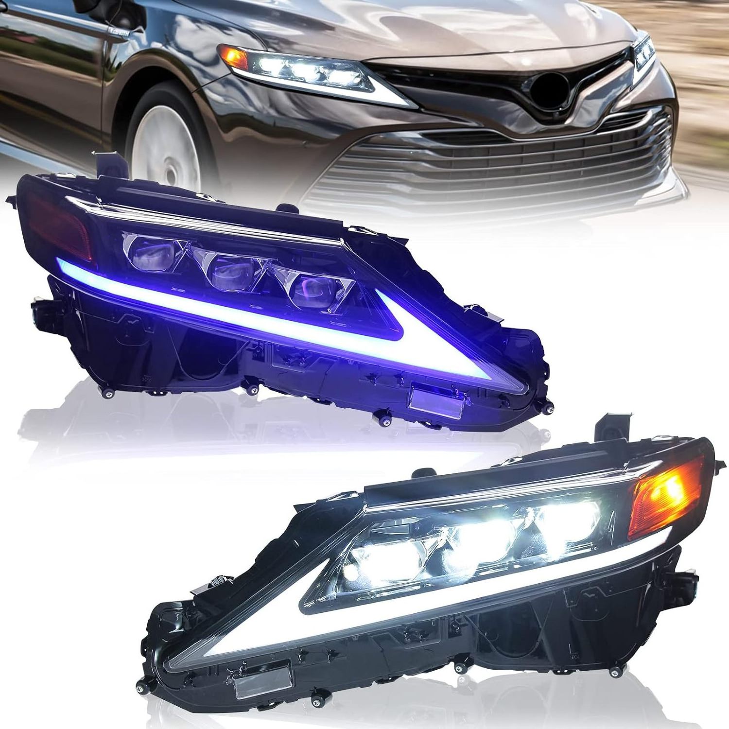 Factory Price car parts halogen xenon  Modification Full Led Modified head light lamp headlight for Camry 2018 2019 2022