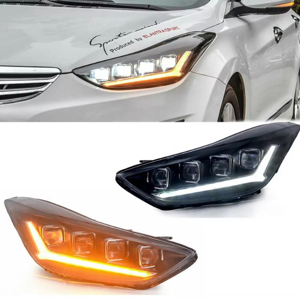 Cheap Price car parts accessories  Modification Full Led Modified head light lamp for Hyundai Elantra 2011 2012 2013 2014 2015