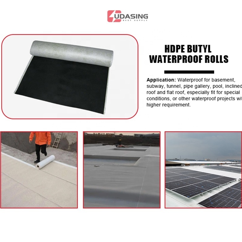 High Quality Butyl Rubber Foil Waterproof Aluminum Membrane Membrane PVC Roof Garden Waterproofing Membrane For Roof